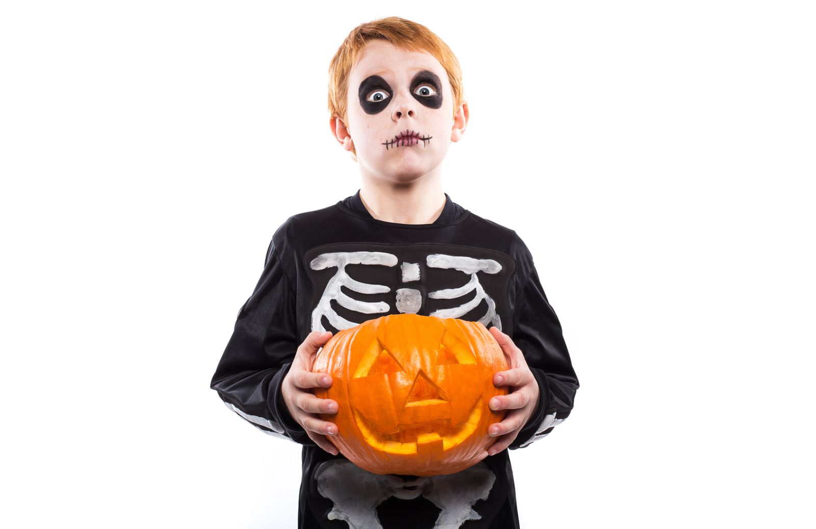 Halloween con i bambini: il trucco da teschio