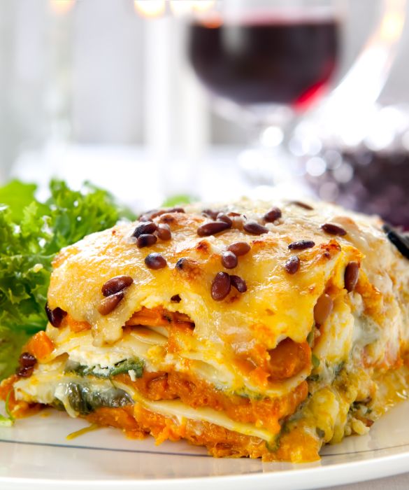 Lasagne senza carne? Utilizza le verdure e la zucca: il risultato è garantito!