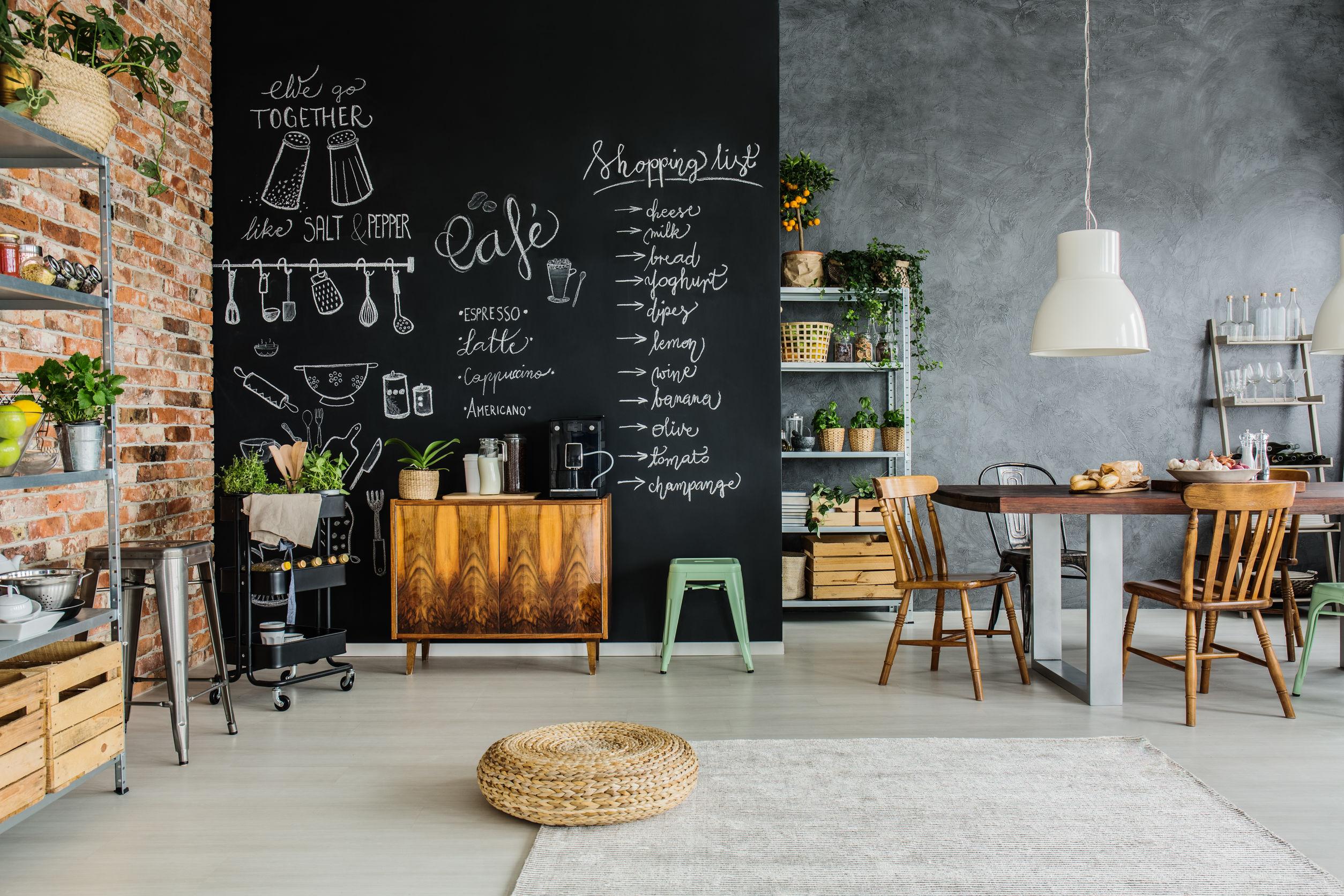7 ottime idee su Cucina con parete lavagna  parete lavagna, cucina con parete  lavagna, lavagna