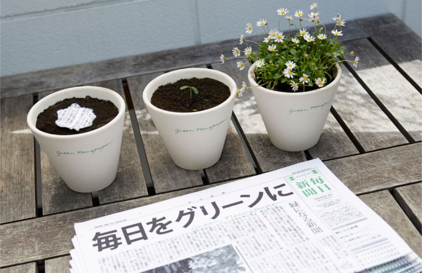 Green Newspaper Mainichi, il giornale che fiorisce