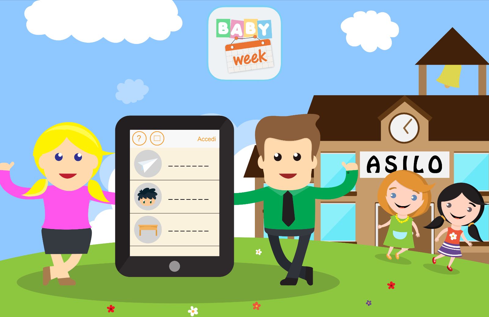 Baby Week: la prima app che ti aggiorna su quello che fa il piccolo all'asilo