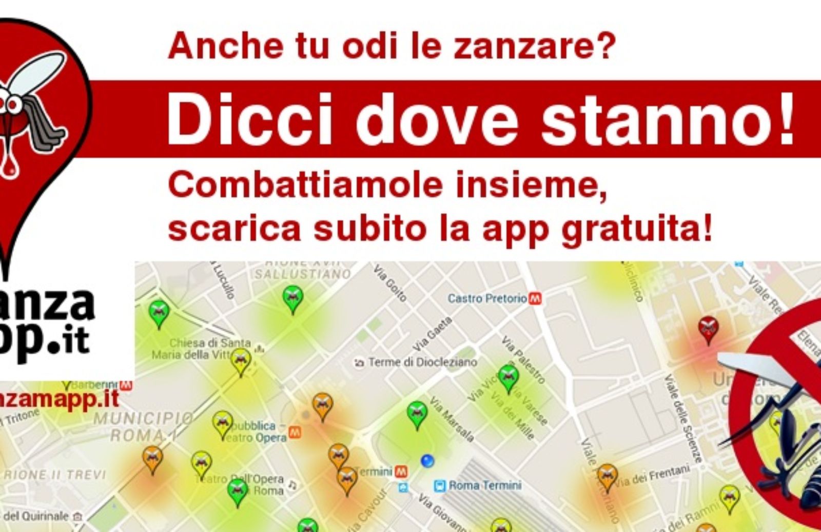 ZanzaMapp, l'app per localizzare le zanzare