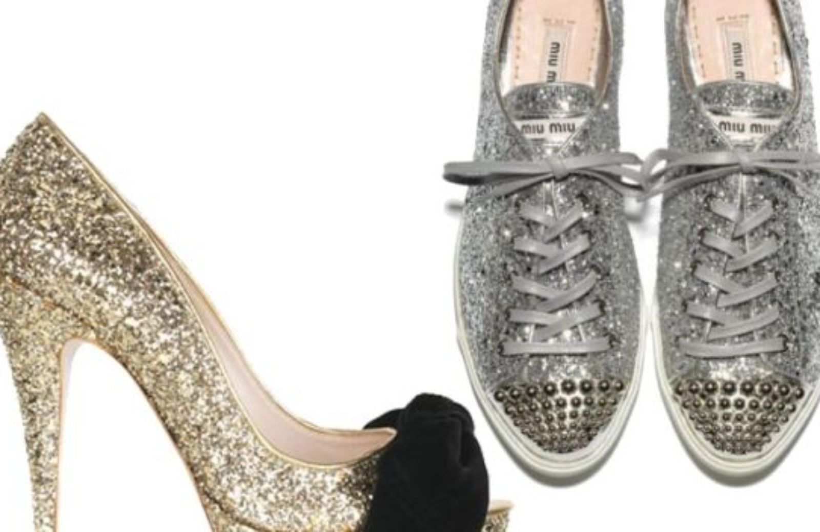 Come indossare un must di stagione: le scarpe glitter create da Miu Miu