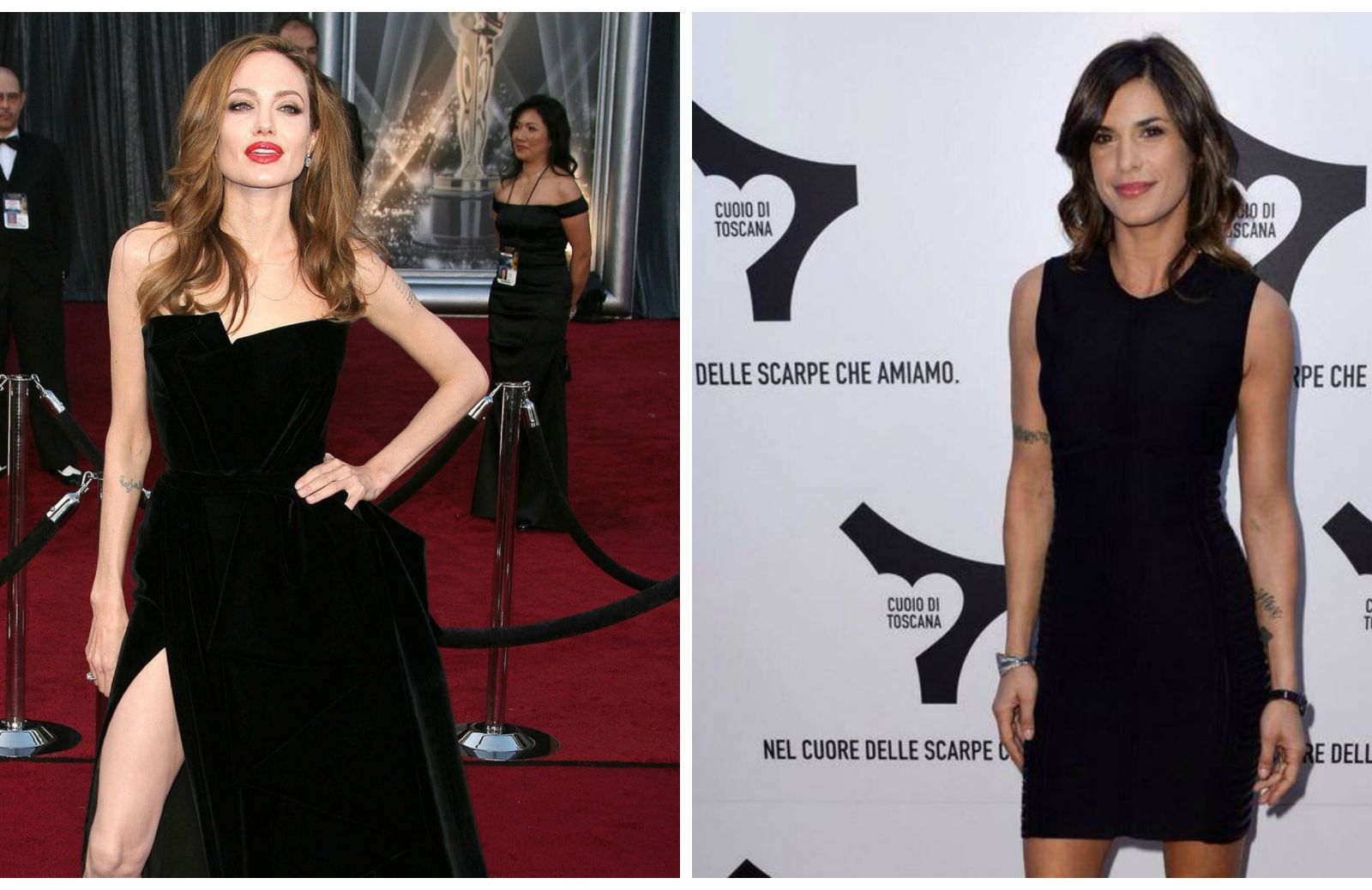 Spose (e abiti) a confronto: Angelina Jolie e Elisabetta Canalis
