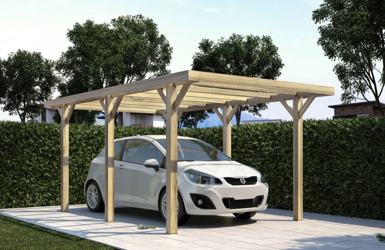 Carport auto: costi, materiali, consigli per il fai da te