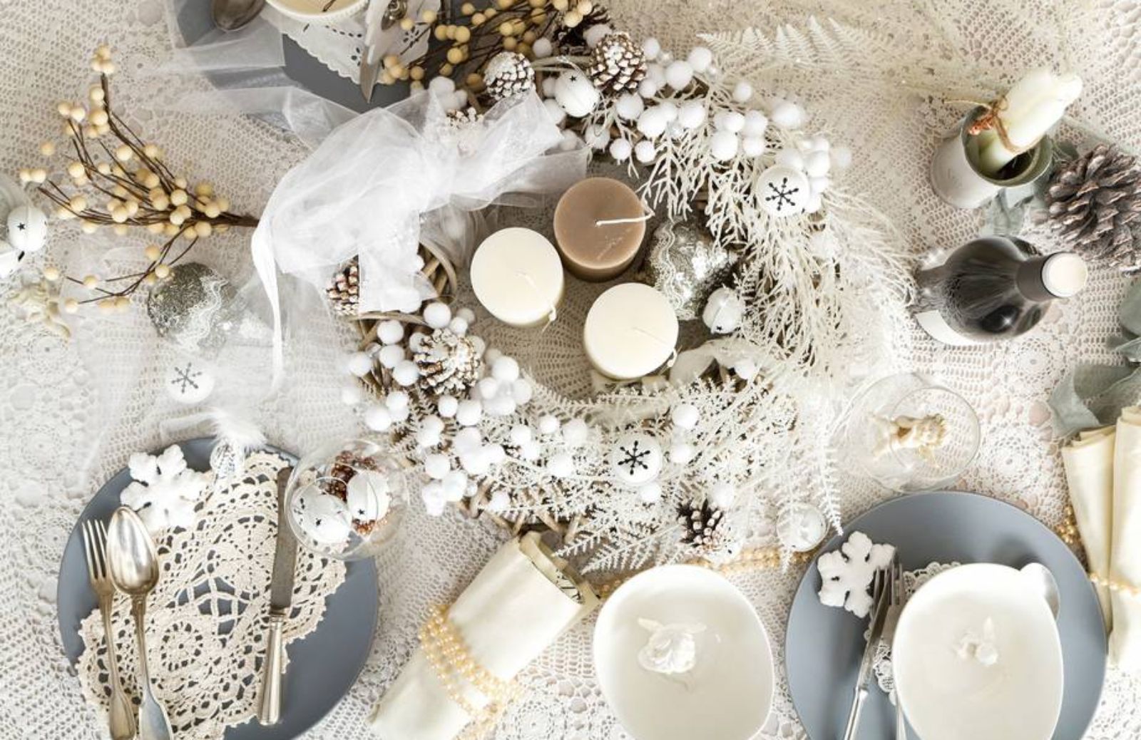 Come apparecchiare la tavola di Natale in stile Shabby Chic