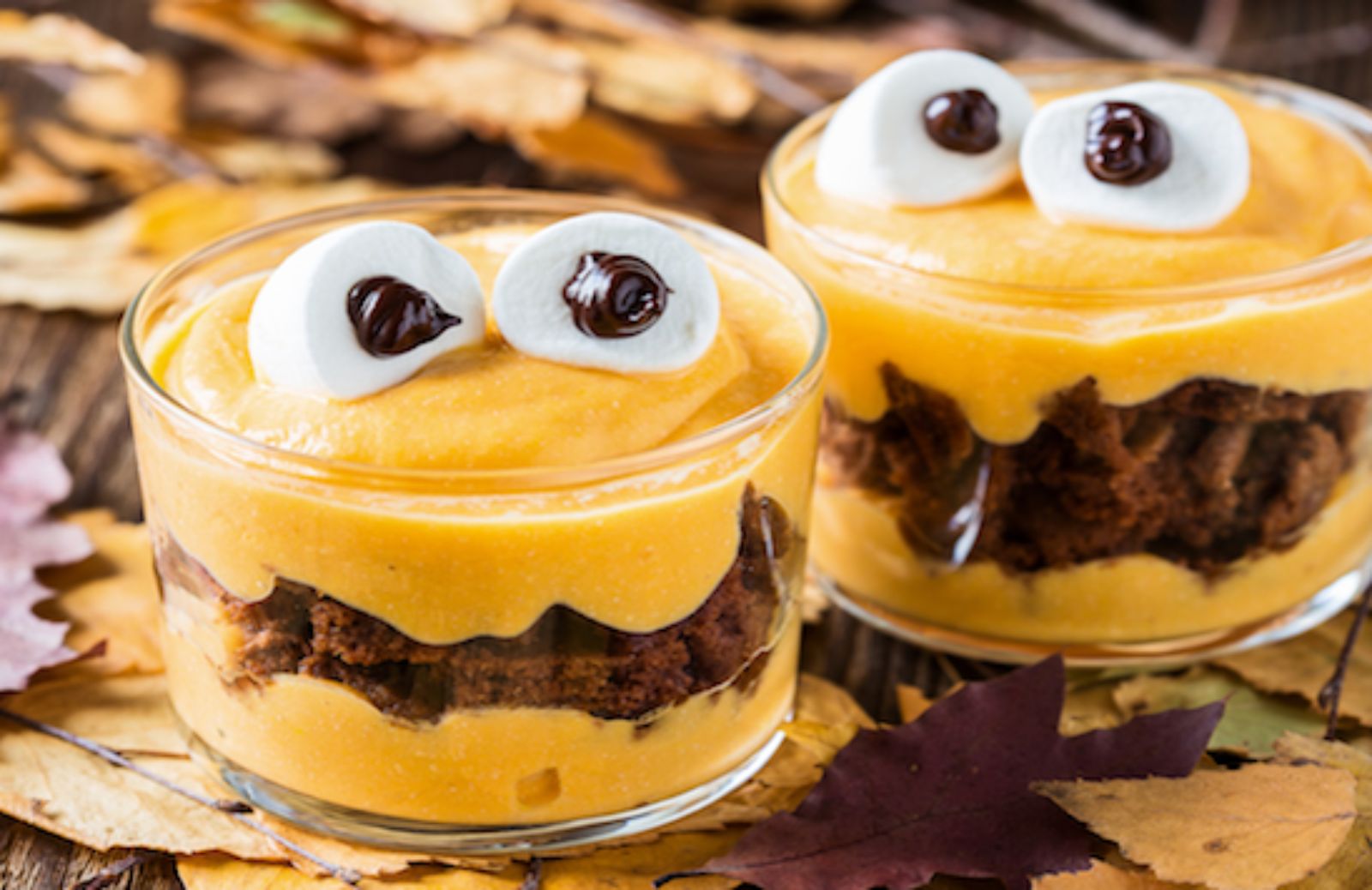 Dessert di Halloween al cioccolato e cachi