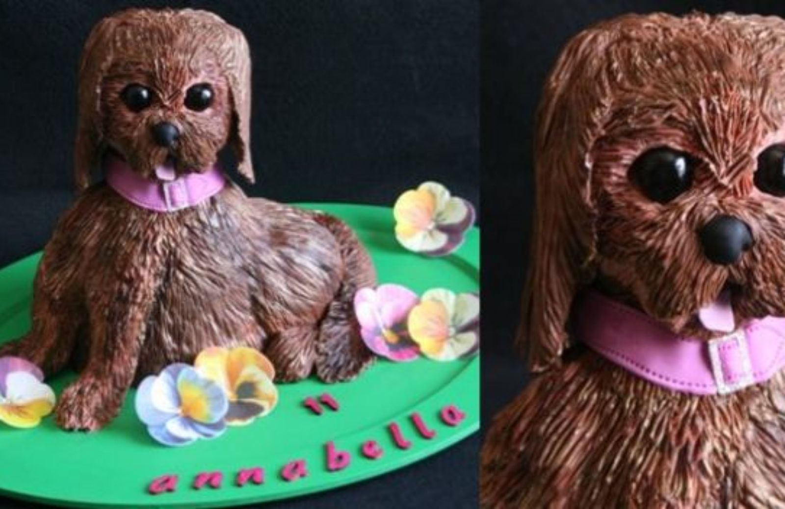 Torte per bambini: mudcake al cioccolato a forma di cane