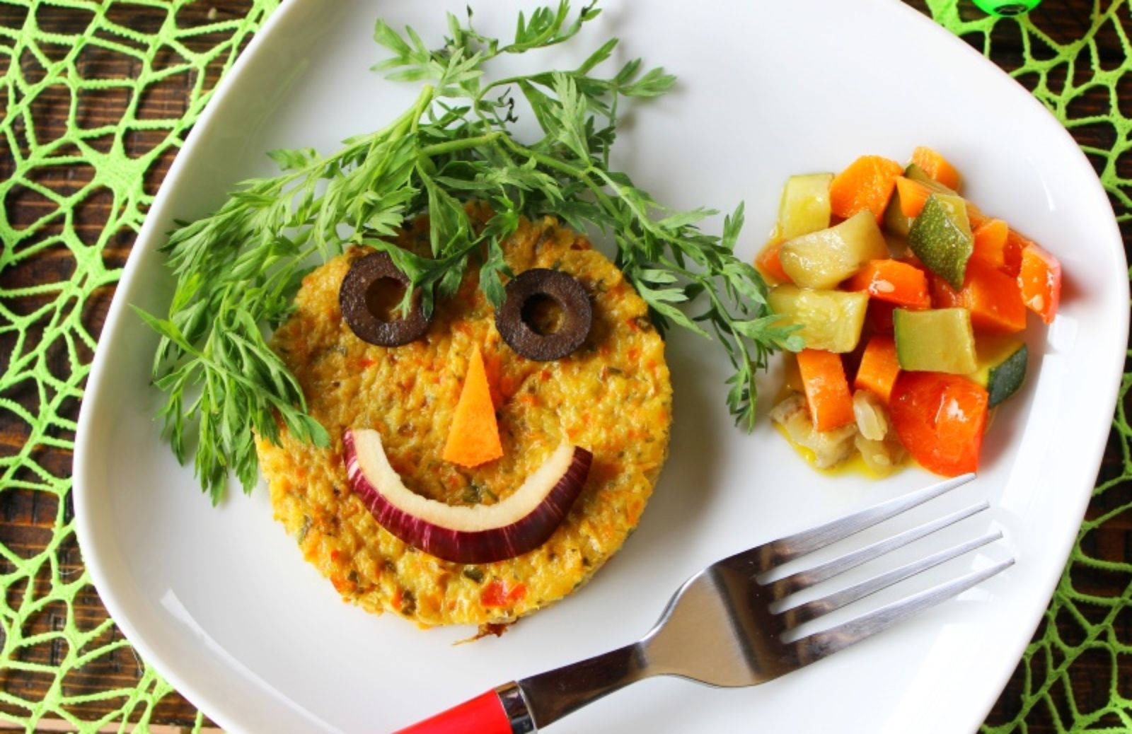 Verduriamo: tortini di verdure buffi per bambini