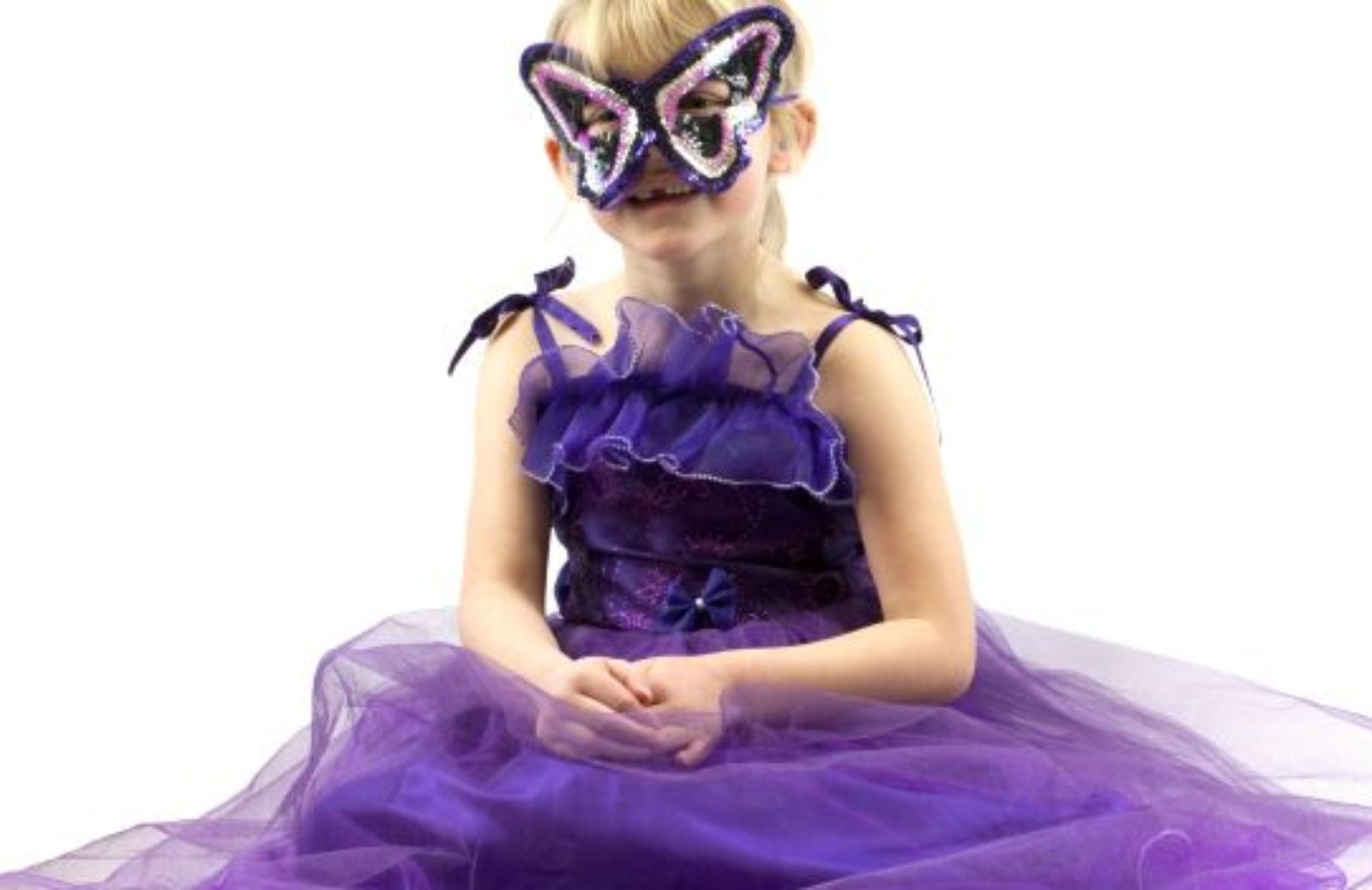 Costume Gatta viola con tutù bambina per Halloween e seminare paura