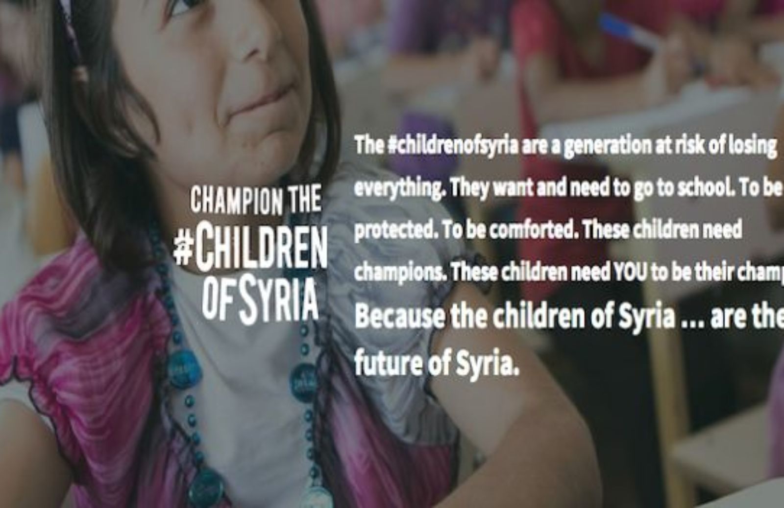 Campagna globale per i bambini Siriani