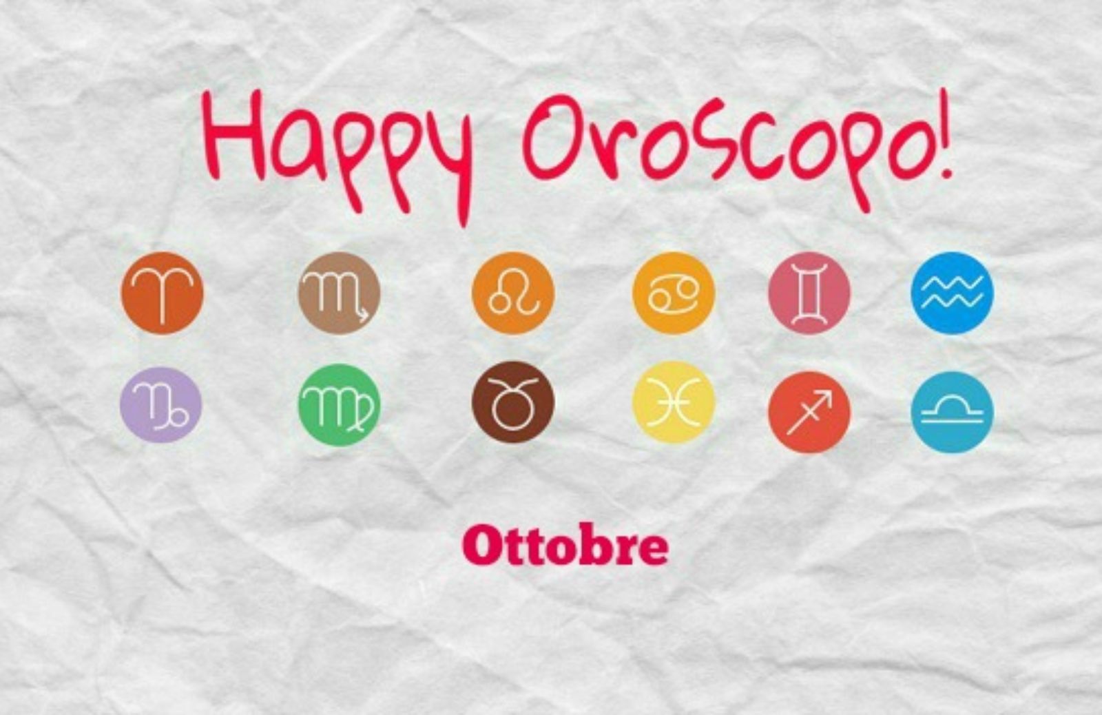 Happy Oroscopo del mese di Ginny: ottobre 2017 segno per segno