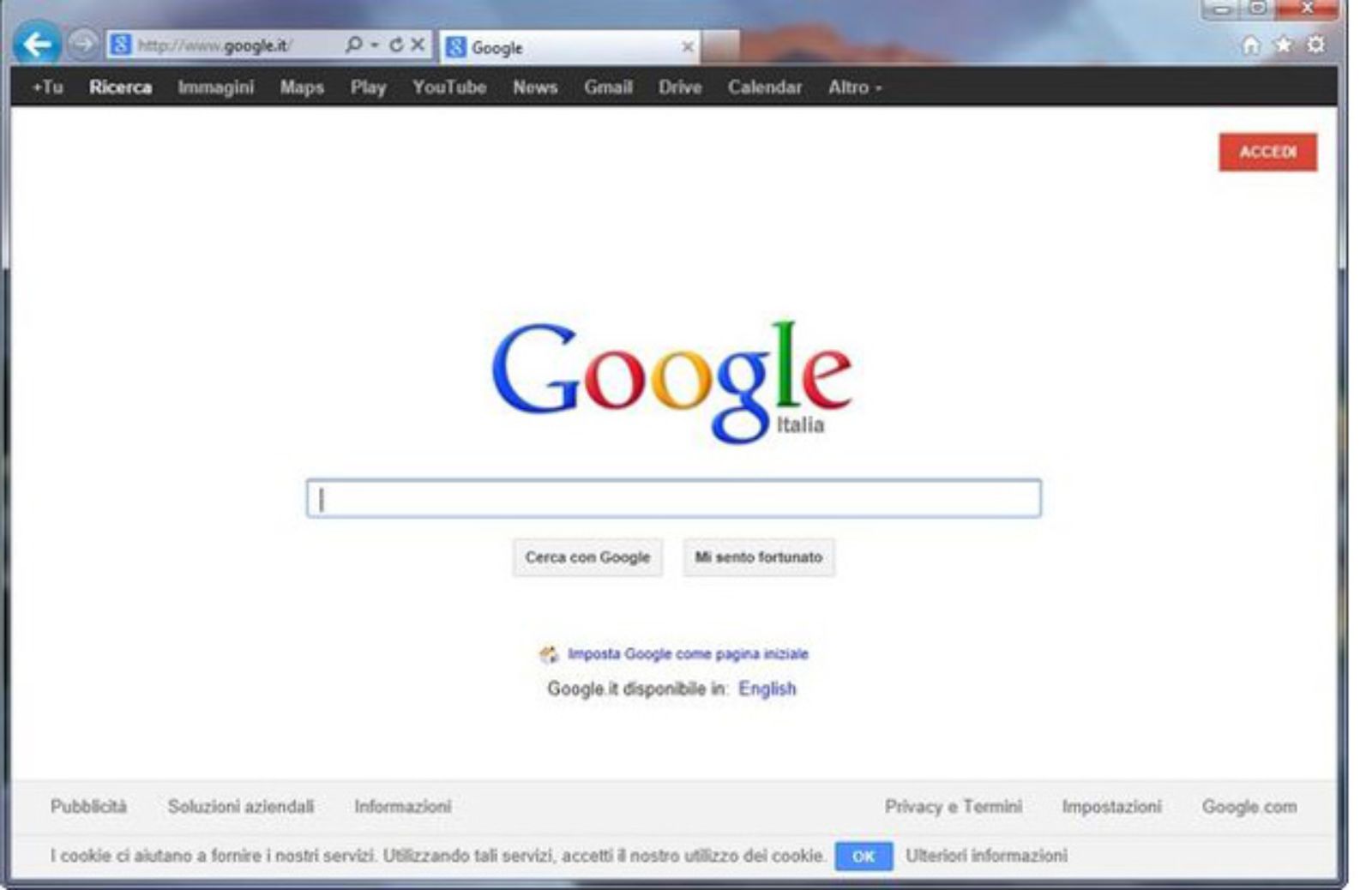 Come mettere Google come pagina iniziale