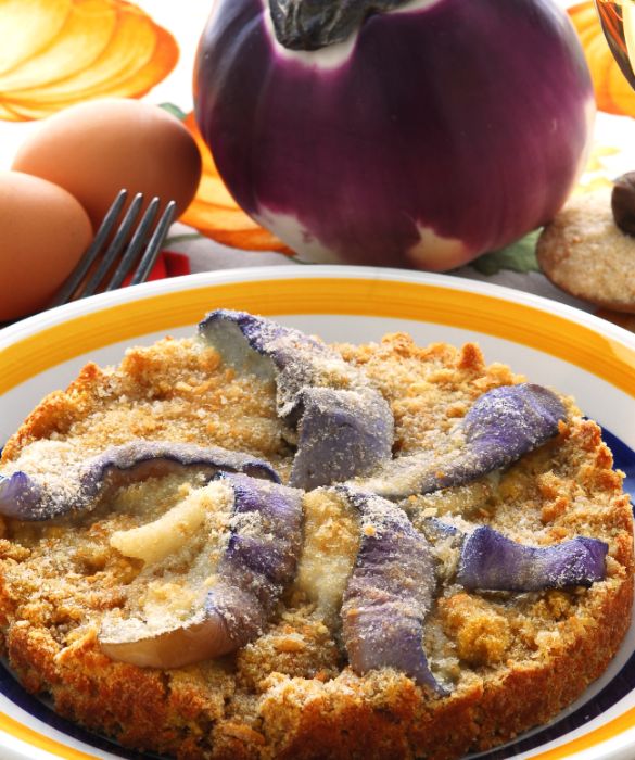 Una torta salata a base di melanzane