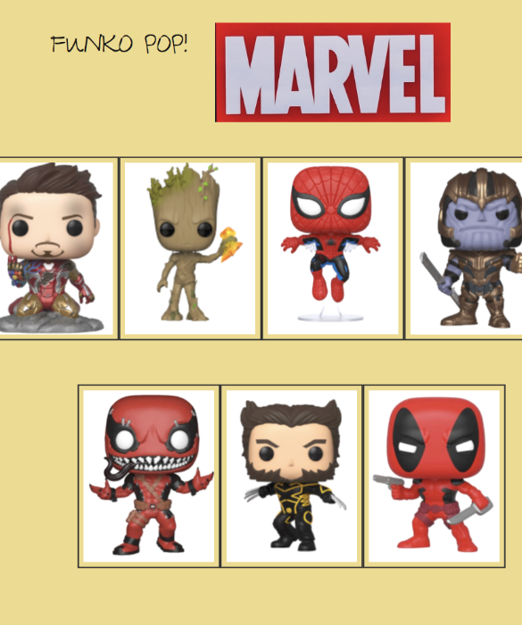 <p>Preparatevi a salvare il mondo dalle grinfie dei cattivi: vi presentiamo i Funko Pop! Marvel. I tanto amati eroi, che hanno fatto una lunga gavetta sulle pagine dei fumetti prima di approdare sul grande schermo, sono tutti presenti. Iron Man, Hulk, Thor, ma anche Thanos e Deadpool. Vi è venuta voglia di unirvi al Team Avengers?</p>
