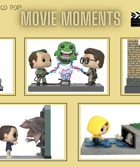 <p>I Funko Movie Moments ricreano, come facilmente intuibile dal titolo, una scena epica di vari film cult, dando vita ad un piccolo diorama con protagonisti i celebri Funko Pop! Tra questi vale la pena menzionare quello della saga Ghostbusters della sala ricevimenti del primo film, dove Venkman e Spengler catturano Slimer non senza qualche difficoltà o quello che riproduce la scena finale di Nightmare Before Christmas, il film in stop motion più famoso di sempre. Menzione anche per il Funko di Undici che affronta il Demogorgone, per quello di Harry che entra per la prima volta nel muro di King’s Cross al Binario 9 e ¾ e infine quello che riproduce la scena in cui Georgie perde la sua barchetta di carta nel film IT.</p>
