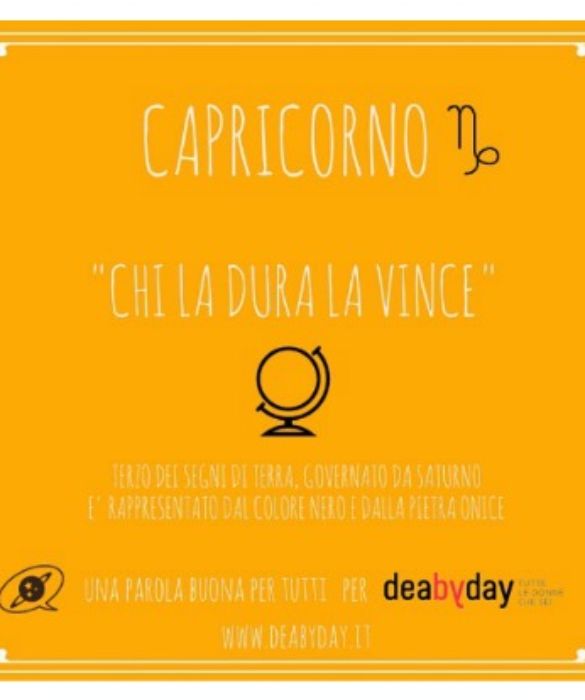 Il Capricorno è un segno di terra che va dal 22 dicembre al 20 gennaio.