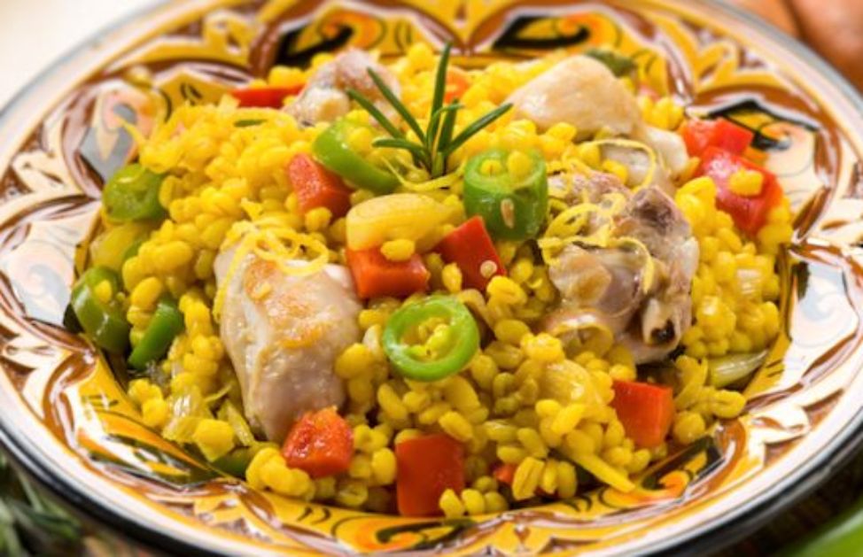 Come fare la paella di pollo con riso e cereali DeAbyDay