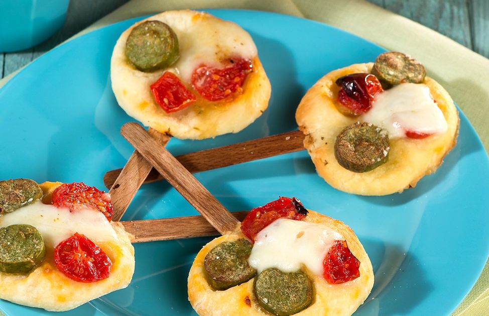Lollipop Di Pizzette Con Wurstel Di Verdure Una Girandola Di Gusto Deabyday