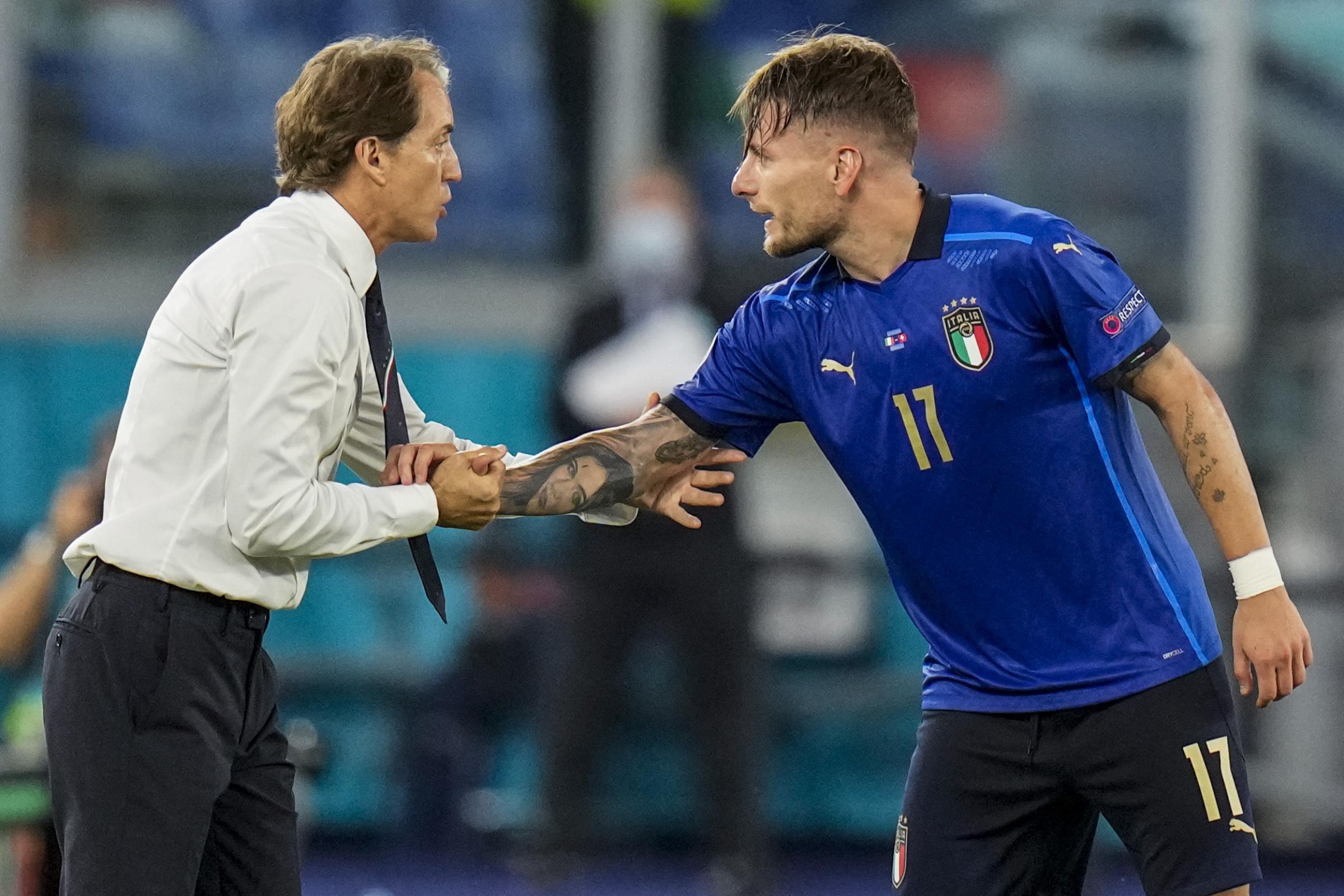 roberto mancini e ciro immobile