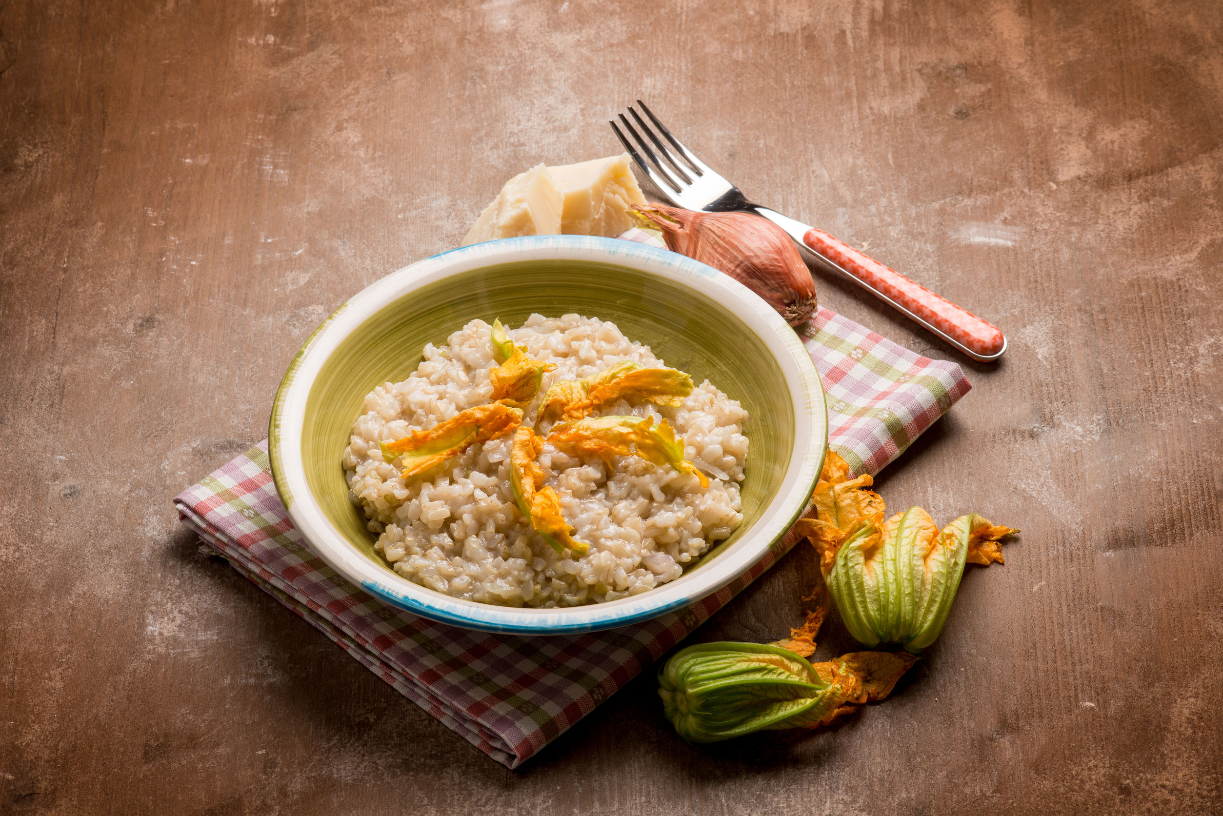 Ricetta del risotto fiori di zucca e zucchine