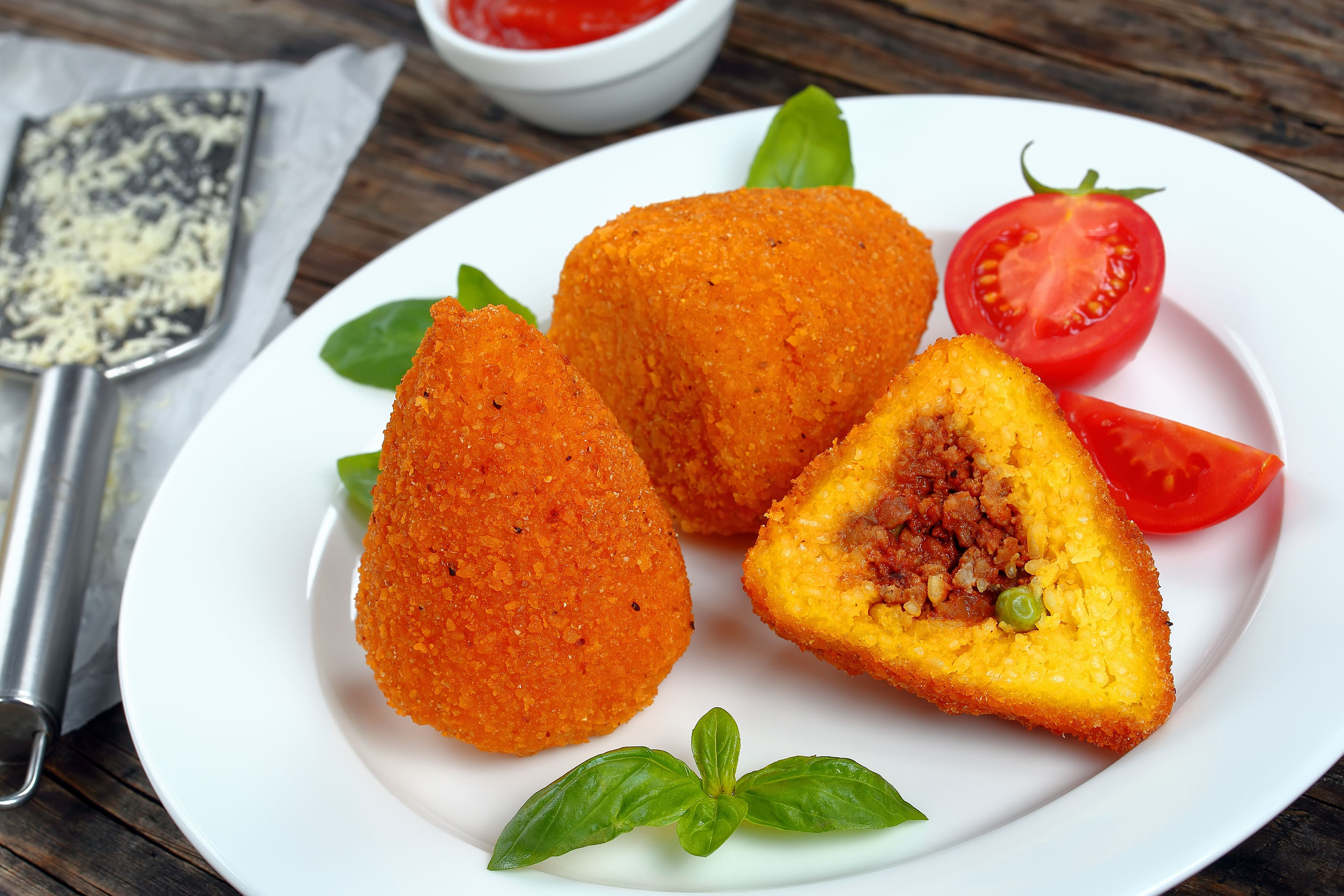 Cottura degli arancini al forno