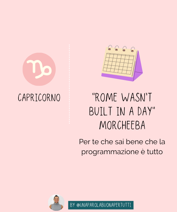 <p><em>Rome wasn't built in a day </em> <strong>Morcheeba</strong>, per te che sai bene che la programmazione è tutto.</p>
