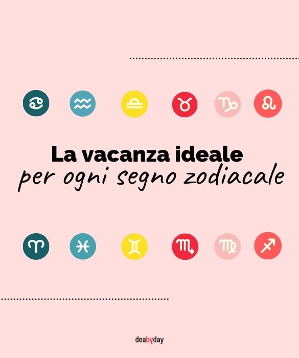 <p>C'è chi si accontenta di una spiaggia, un falò e baci sotto le stelle, chi preferisce le vacanze in famiglia col profumo di caffè la mattina e chi invece si fionda negli hotel extralusso. Scopri come vivono l'estate 2021 tutti i segni dello Zodiaco!</p>
