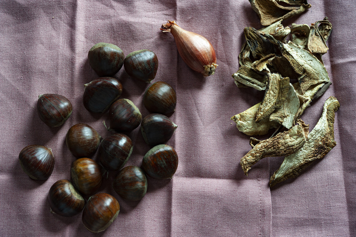 Crema castagne e funghi porcini - ingredienti