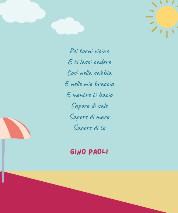 <p>Nel lontano 1963 Gino Paoli scriveva <em>Sapore di sale</em> che dietro la sua musicalità leggera e spensierata cela la storia di un amore proibito, intenso e conflittuale.</p>
