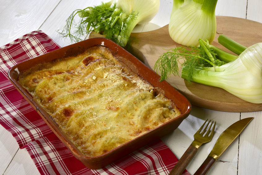 Teglia di finocchi al forno gratinati